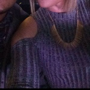 Off the shoulder Kendall and Kyle shirt